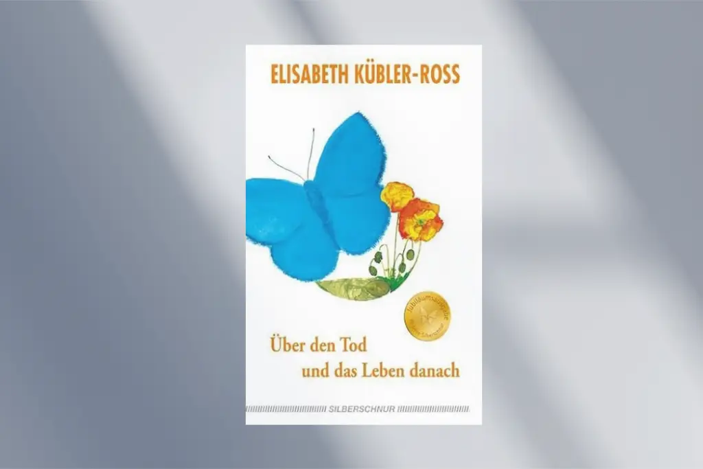 Buch mit dem Titel "Über den Tod und das Leben danach" von der Autorin Elisabeth Kübler-Ross.